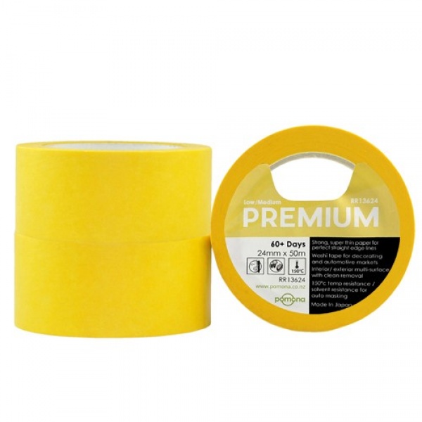 Pomona Premium Multi-purpose Japanese Washi Masking Tape 24mm x 50m (Box of 24)