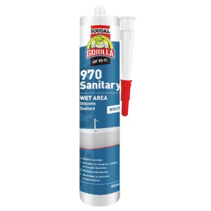 Gorilla 970 Sanitary Silicone Sealant 300ml Clear