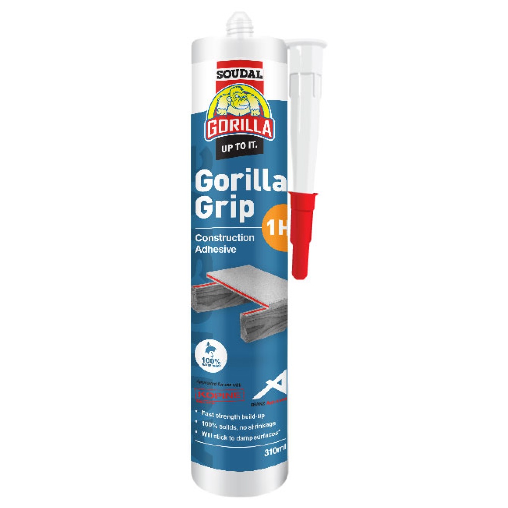 Gorilla Grip 1 Hour Cure Construction Adhesive 310ml Trade Products