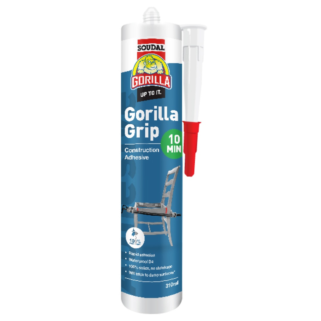 Gorilla Grip 10 Minute Cure Construction Adhesive 310ml Trade Products