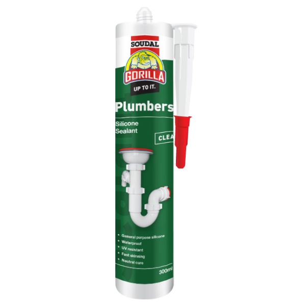 Gorilla Plumbers Silicone Sealant 300ml White