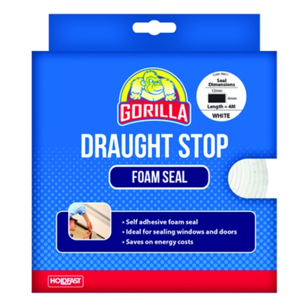 Gorilla Draughts Stop Foam 12mmx3mmx5mr Black Hangsell