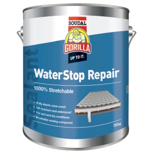 Gorilla WaterStop 1000 Waterproof Roof  Repair 750gr Grey