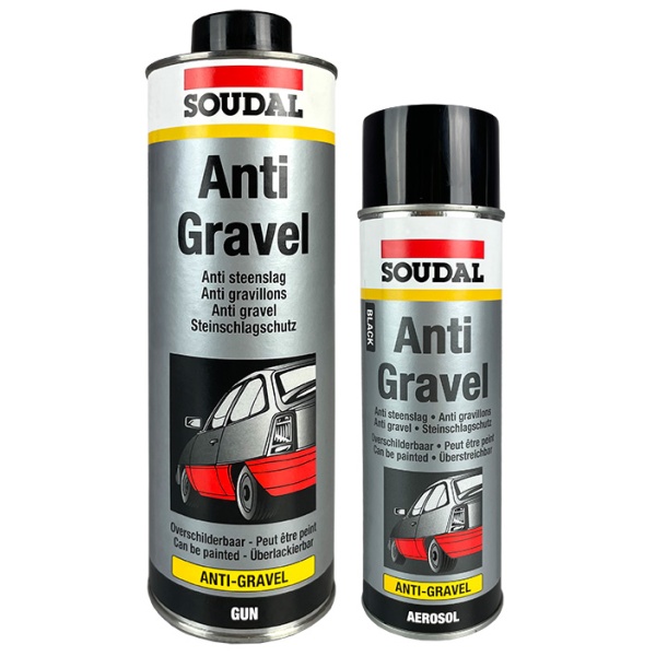 Soudal Anti-Gravel Protective Coating 500ml Black Spray