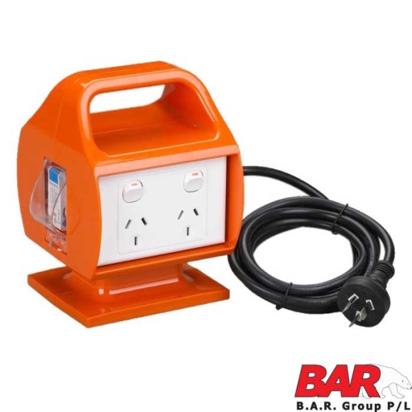 Portable Power Box 10 Amp – 2 metre 2 sockets