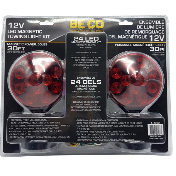 LED Light Bars: LED Magnetic 12V Towing Light Kit - Image 3
