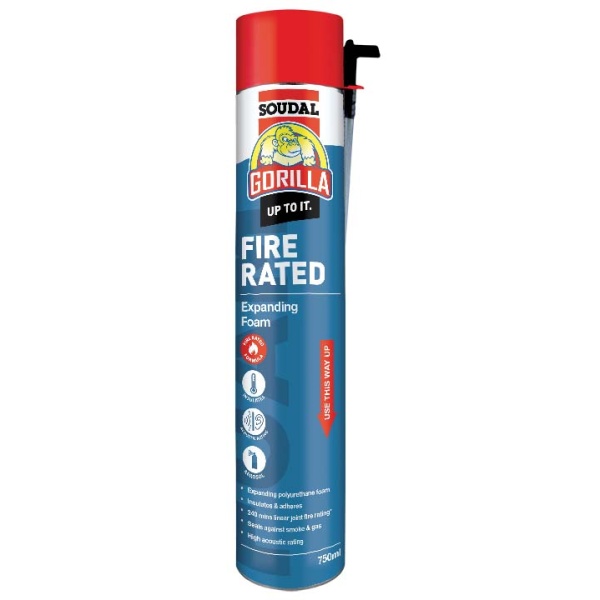 Gorilla Fire Rated Expanding Foam 750ml Aerosol