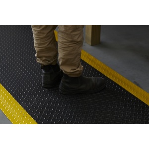 Work Mat DiamondStep 600mm x 900mm (Black/Yellow)