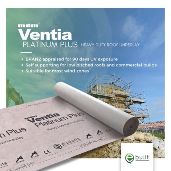 VENTIA PLATINUM PLUS HEAVY DUTY SS ROOF & WALL UNDERLAY 1.5m x 50m (75m2) - Image 2
