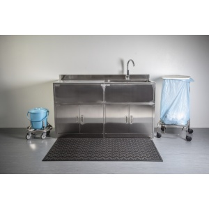 Work Mat ComfortScrape Rubber Mat 840mm X 1400mm (Black)