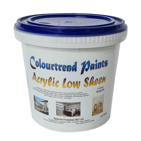 Acrylic Low Sheen Paint interior/Exterior 4L (Deep Tone)