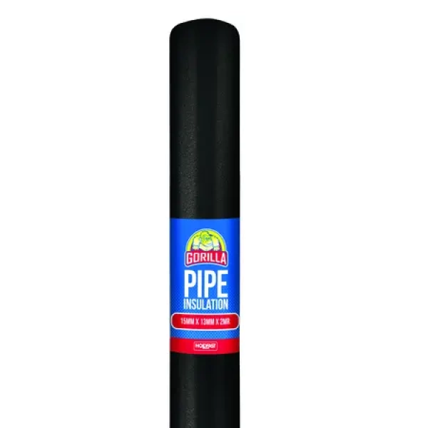 Gorilla Pipe Insulation 15mm x 13mm x 2mr Black
