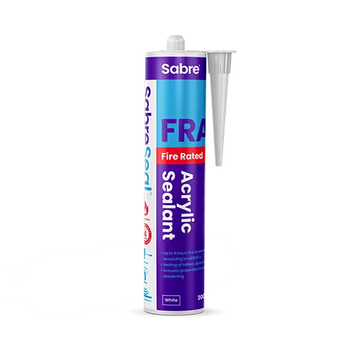 SabreSeal FRA Fire-Rated Acrylic Sealant White 300ml (Box of 25)