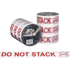 Do Not Stack Printed Tape White/Red, 48mm x 100m - 36 rolls Carton