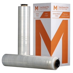 Cast Hand Stretch Film – Clear, 500mm x 400m x 17mu (4 rolls)