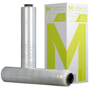 Cast Hand Stretch Film - Clear, 500mm x 600m x 9mu (4 rolls)