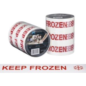 Keep Frozen Printed Tape White/Red, 48mm x 100m - 36 rolls Carton