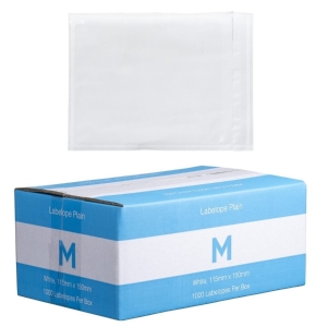 Plastic Labelope Plain - White, 115mm x 150mm (Box of 1000)