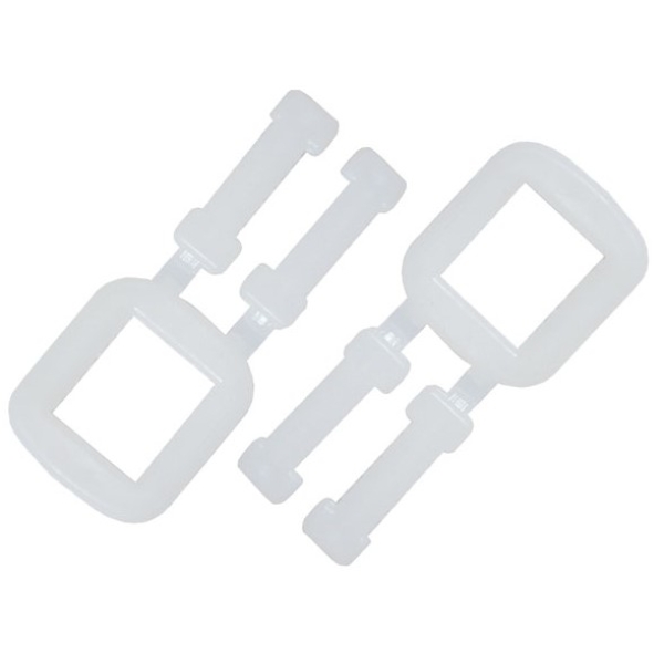 Polypropylene Buckles – White, Light Duty, 12mm (Box of 1000)