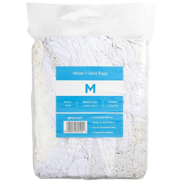 White T-Shirt Rags 10Kg - Image 2