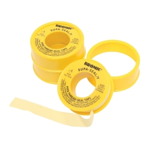 SUPA-SEAL PTFE Thread Seal Tape, Gas, Yellow, 12mmx10m x 0.1mm (Box of 10)