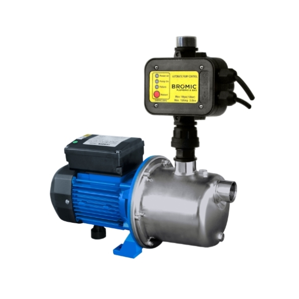 Bromic Waterboy 40L Jet Pump 0.37kW 0.5Hp & Pressure Control 3kW
