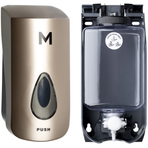 Matthews Liquid Soap Wall Dispenser 1000ml + Empty Cartridge - Gold