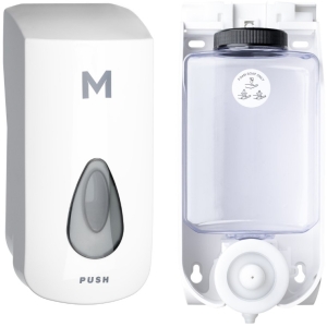Matthews Foaming Soap Wall Dispenser 1000ml + Empty Cartridge - White