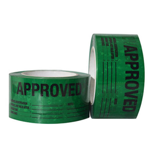 APPROVED Quality Control Printed PET Labels on a Roll – Black/Green, 60mm x 150mm x 50m (333 labels / roll)