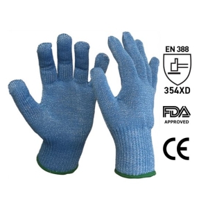 Matthews Processing Cut Resistant Gloves - Blue, (12) *Cut 5 Protection (S-3XL)