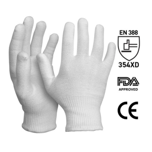 Matthews Processing Cut Resistant Gloves - White, (12) *Cut 5 Protection (S-3XL)