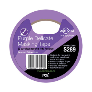 Pomona Delicate Surface Masking Tape – Purple, 18mm x 50m