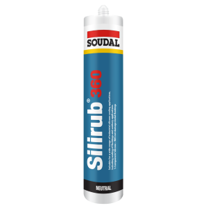 Soudal Silirub 360 Silicone Sealant 300ml Black (Box of 20)